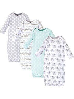 Unisex Cotton Baby Gowns - Soft, Breathable, Perfect for Newborns & Infants